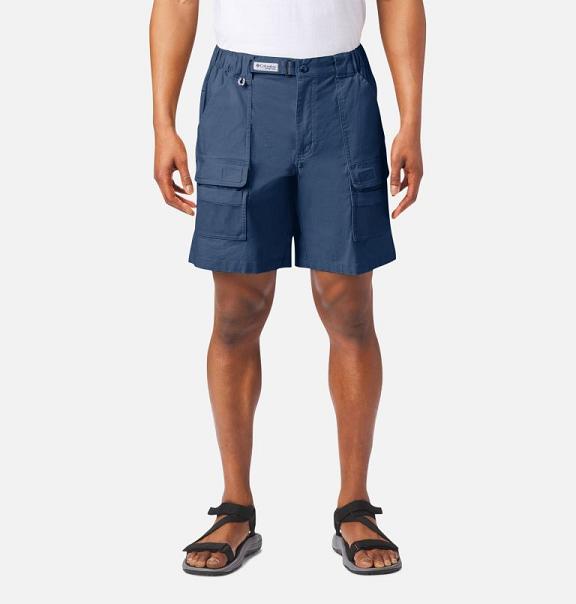 Columbia PFG Half Moon III Shorts Blue For Men's NZ47896 New Zealand